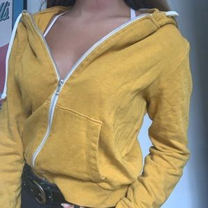 H&M Yellow Zip Up Hoodie